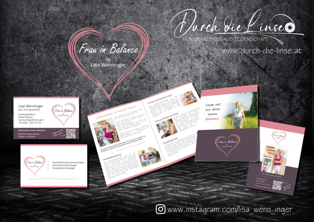 Darstellung werbliche Umsetzung Auftritt Aromatherapeutin