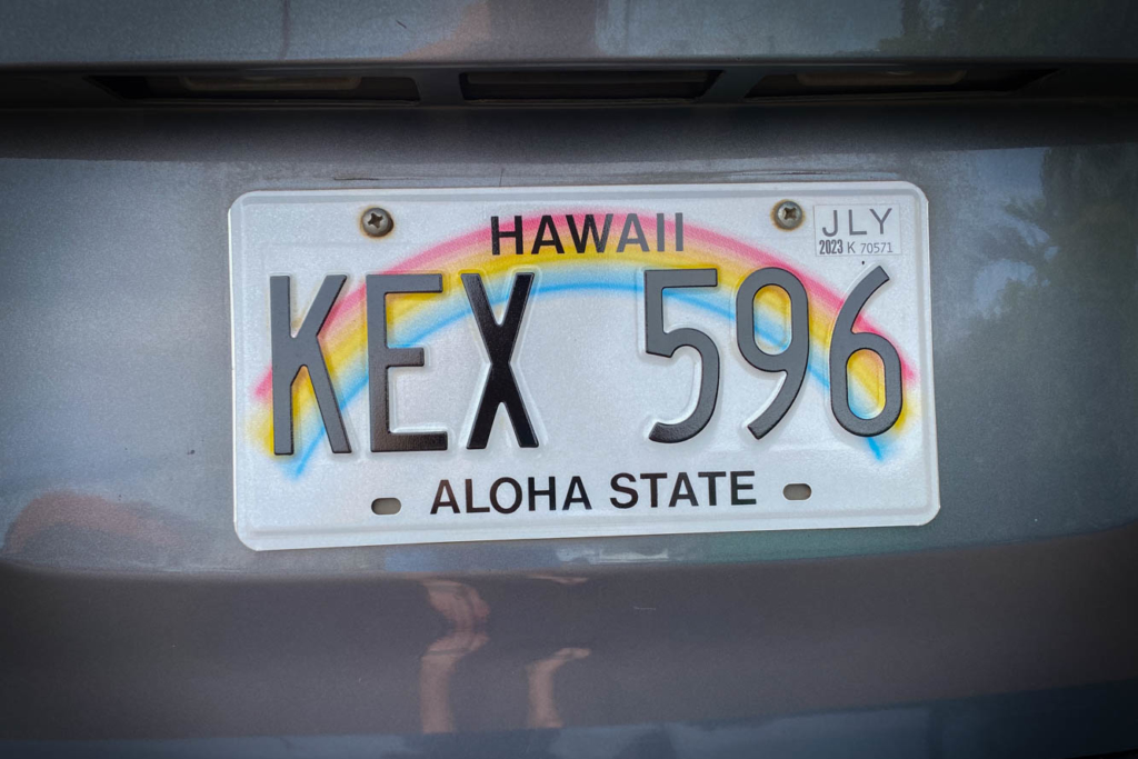 Autokennzeichen Auto Hawaii