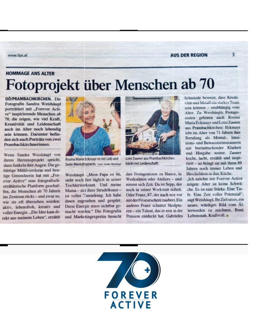 Pressebericht Projekt Forever Active Tips Eferding