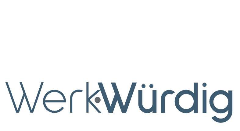Logo werk.würdig in blau