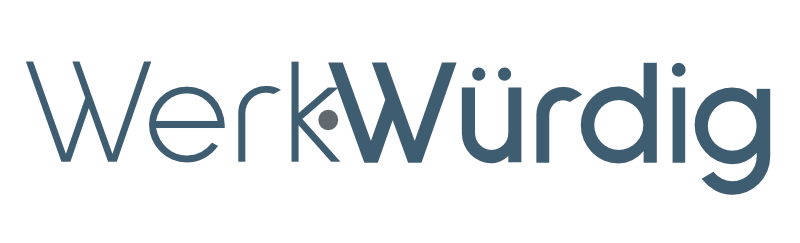 Logo werk.würdig in blau